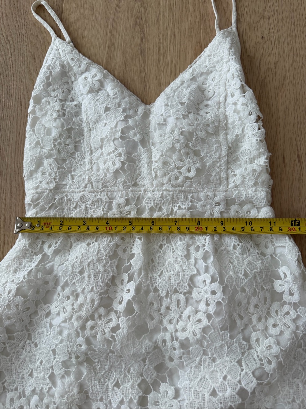 Abercrombie & Fitch White Lace Spaghetti-Strap Dress - Picture 3 of 6
